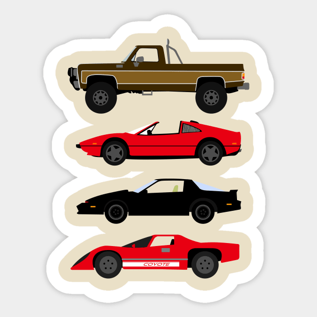 The Car's The Star: Glen A Larson Sticker by Paulychilds